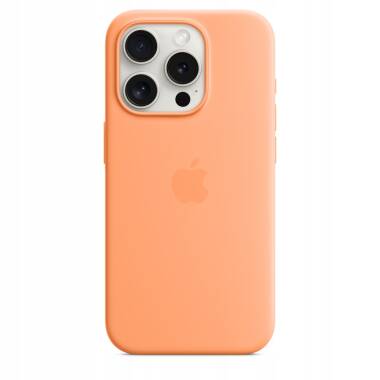Etui do iPhone 15 Pro Apple Silicone MagSafe - Pomarańczowy Sorbet 